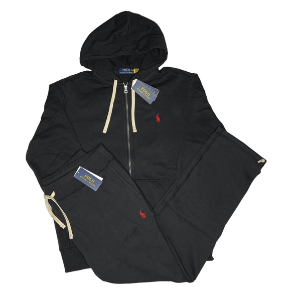 Polo Ralph Lauren Shirts Polo Ralph Lauren Mens Fleece Lined Sweatsuit Complete Set Polo